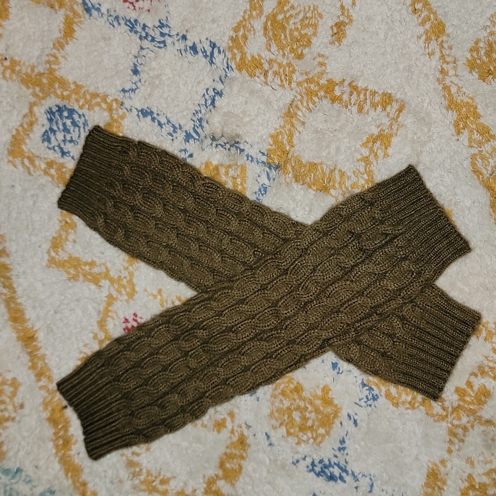 Brown leg warmers